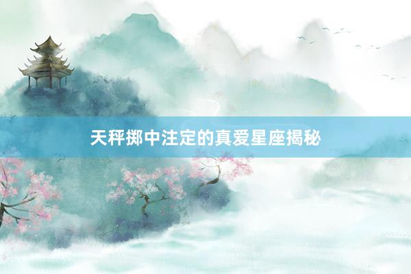 天秤掷中注定的真爱星座揭秘